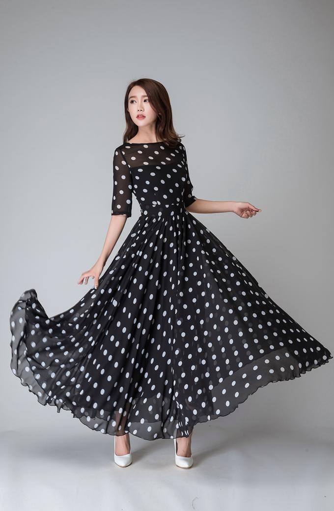 Polka Dot Prom Dress